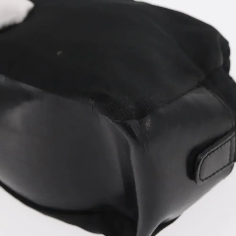 Prada Nylon Leather Pouch Black